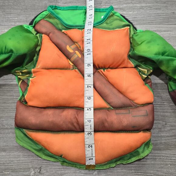 Teenage Mutant Ninja Turtles Michelangelo Padded Top Halloween Costume & Shell - Picture 11 of 12